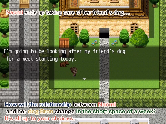 The pet dog sneaks up  on the woman secretly  and uses his cunning  to ensnare her. screenshot 1