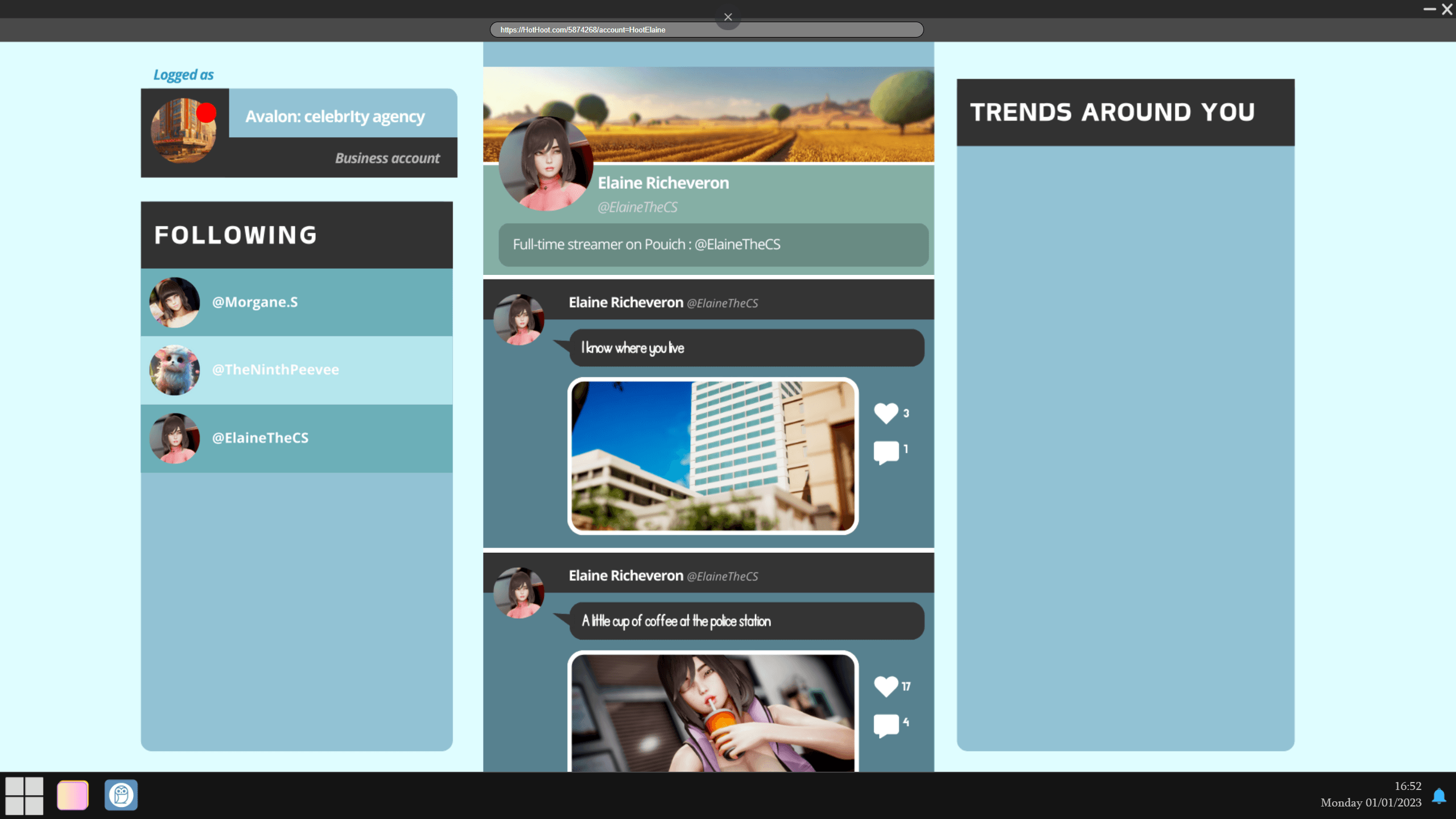E-Thots : A NTR game set in a 100% PC interface that is not your current PC, it's another PC inside your PC screenshot 1