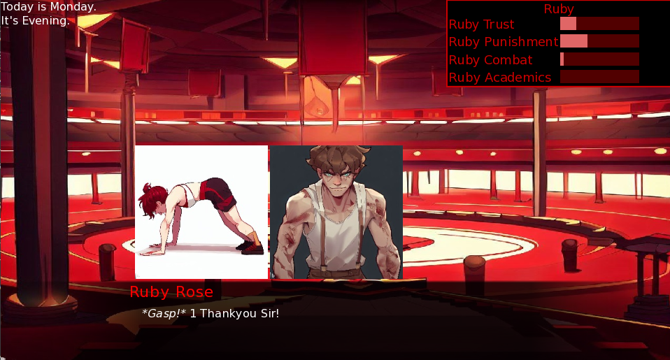 RubyRed Trainer: A BDSM RWBY Parody Trainer screenshot 1