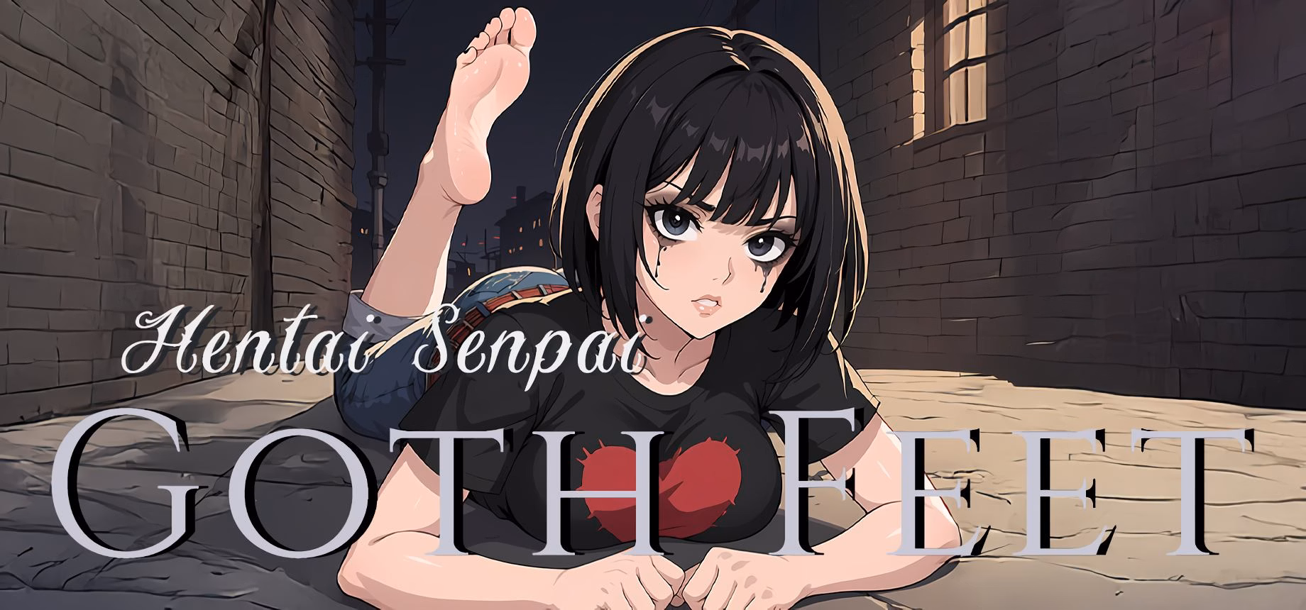 Hentai Senpai- Goth Feet screenshot 0