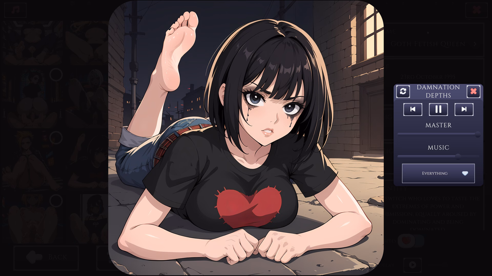 Hentai Senpai- Goth Feet screenshot 1